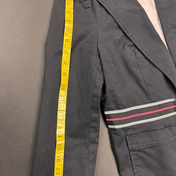 Antropología,Elevenses Black Blazer with Notched Lapels and Decorative Belt - Picture 7 of 9